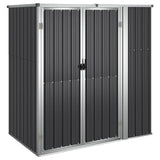 Vidaxl hangar de jardin 161x89x161 cm anthracite en acier galvanisé -colore