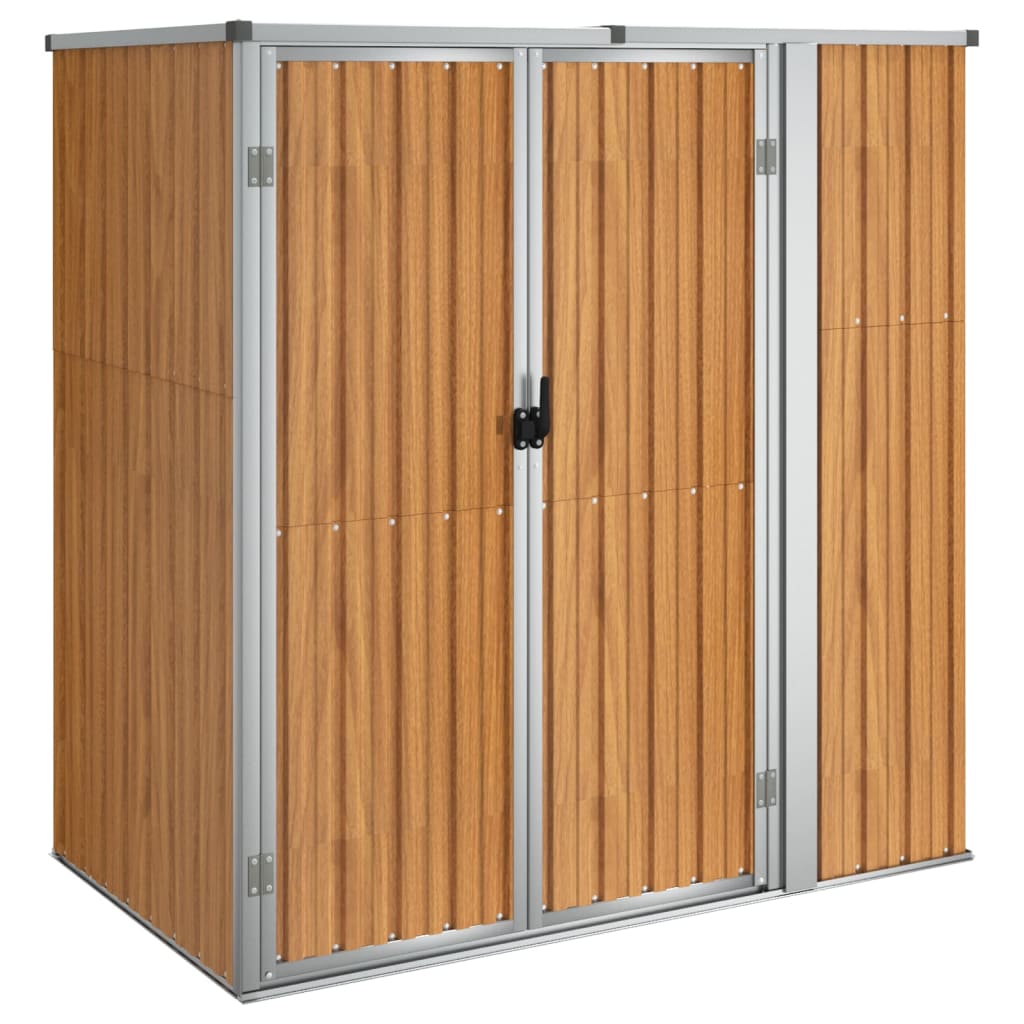 Vidaxl Garden Shed 161x89x161 cm galvanisert stålbrun