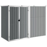 Vidaxl Garden Shed 225x89x161 cm galvanisert stålgrå