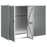 Vidaxl Garden Shed 225x89x161 cm galvanisert stålgrå