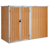 Vidaxl Garden Shed 225x89x161 cm galvanisert stålbrun