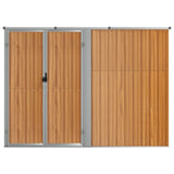 Vidaxl Garden Shed 225x89x161 cm galvanisert stålbrun