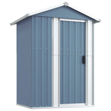 Vidaxl Garden Shed 126x97.5x177 cm ocynkowana stalowa szarość