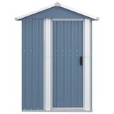 Vidaxl Garden Shed 126x97.5x177 cm ocynkowana stalowa szarość