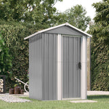 SHED JARDIN VIDAXL 126x97.5x177 cm Gray en acier galvanisé