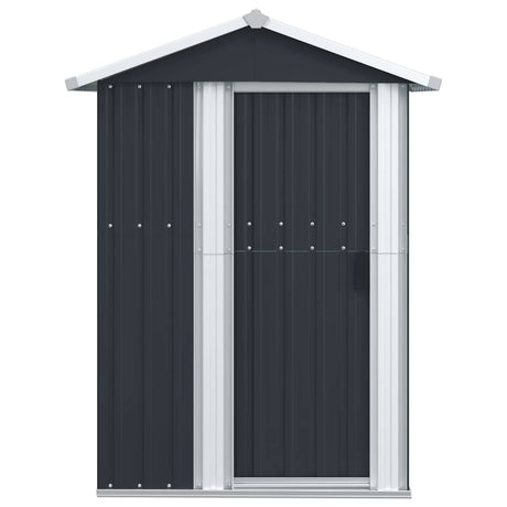 Vidaxl jardin hangar 126x97.5x177 cm couleur anthracite en acier galvanisé