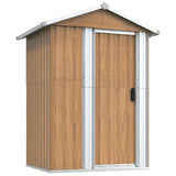 Abri de jardin Vidaxx 126x97,5x177 cm acier galvanisé marron