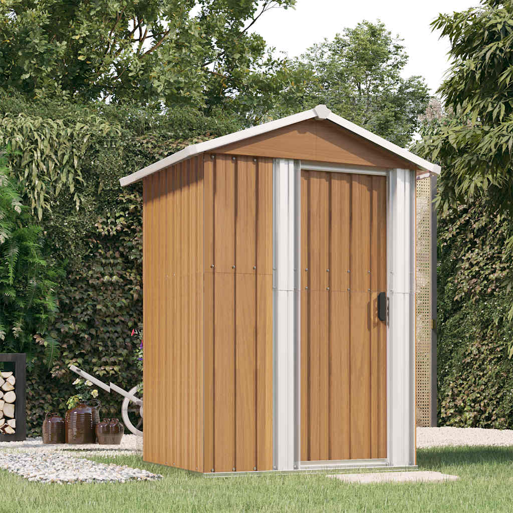 Abri de jardin Vidaxx 126x97,5x177 cm acier galvanisé marron