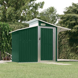 Vidaxl Garden Shed 270x130x208,5 cm verzinkter Stahlgrün