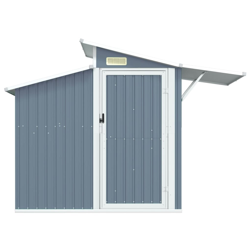 Vidaxl Garden Shed 270x130x208,5 cm galvanisert stålgrå