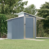 Vidaxl Garden Shed 270x130x208,5 cm galvanisert stålgrå