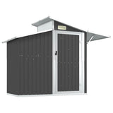 Vidaxl Garden Shed 270x130x208,5 cm galvanisert stål Antracittfarge