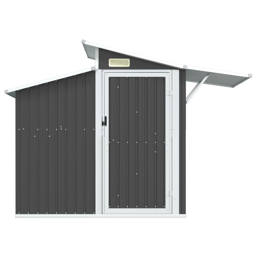 Vidaxl Garden Shed 270x130x208,5 cm galvanisert stål Antracittfarge