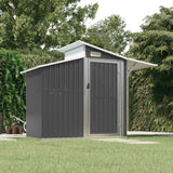 Vidaxl Garden Shed 270x130x208,5 cm galvanisert stål Antracittfarge