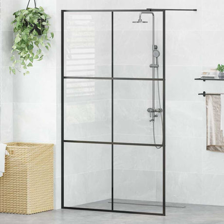 Vidaxl Walk-In Walk Walk 115x195 cm ESG-glas transparent et noir