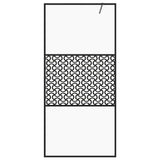 Vidaxl Walk-In Walking Mur 80x195 cm esg-glas transparent et noir