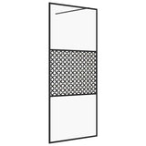 Vidaxl Walk-In Walk-In Walk Mur 90x195 cm ESG-GLAS transparent et noir