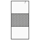 Vidaxl Walk-In Walk-In Walk Murn 100x195 cm esg-glas transparent et noir