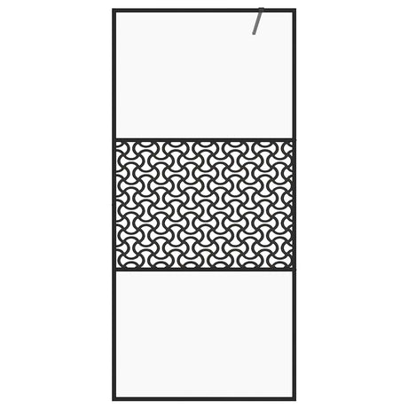 Vidaxl Walk-In Walk-In Walk Murn 100x195 cm esg-glas transparent et noir