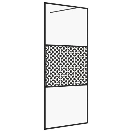 Vidaxl Walk-In Walk Walk 115x195 cm ESG-glas transparent et noir