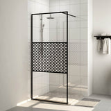 Vidaxl Walk-In Walk Walk 115x195 cm ESG-glas transparent et noir