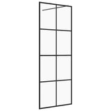 Vidaxl Walk-in Shower Wall 80x195 cm ESG-GLA Transparent and Black