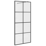 Vidaxl Walk-In Walk-In Walk Mur 90x195 cm ESG-GLAS transparent et noir
