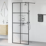 Vidaxl Walk-In Walk-In Walk Mur 90x195 cm ESG-GLAS transparent et noir