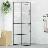 Vidaxl Walk-In Walk-In Walk Mur 90x195 cm ESG-GLAS transparent et noir