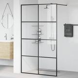 Vidaxl Walk-In Walk Walk 115x195 cm ESG-glas transparent et noir