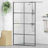 Vidaxl Walk-In Walk Walk 115x195 cm ESG-glas transparent et noir