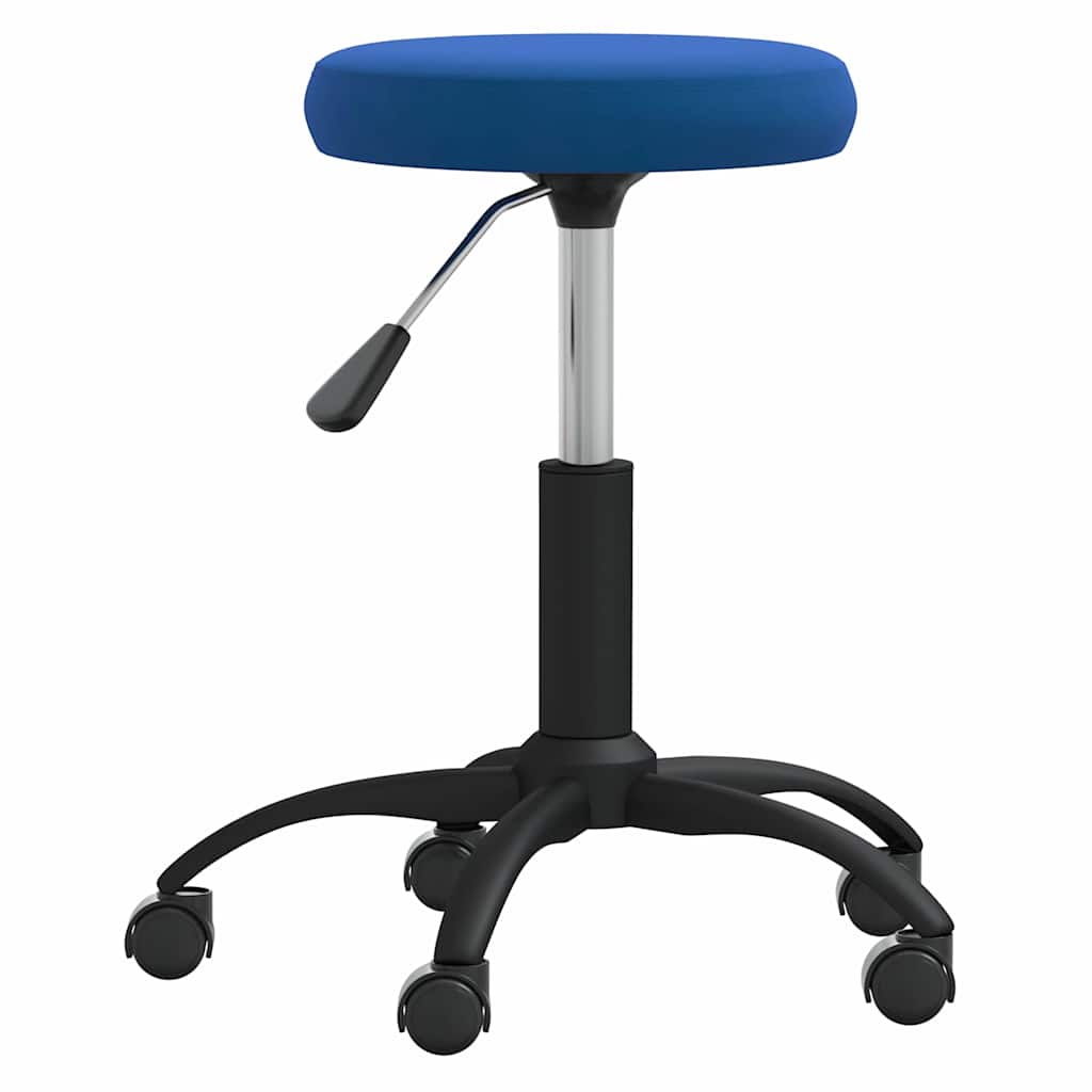 Vidaxl kantoorstoel draaibaar fluweel blauw