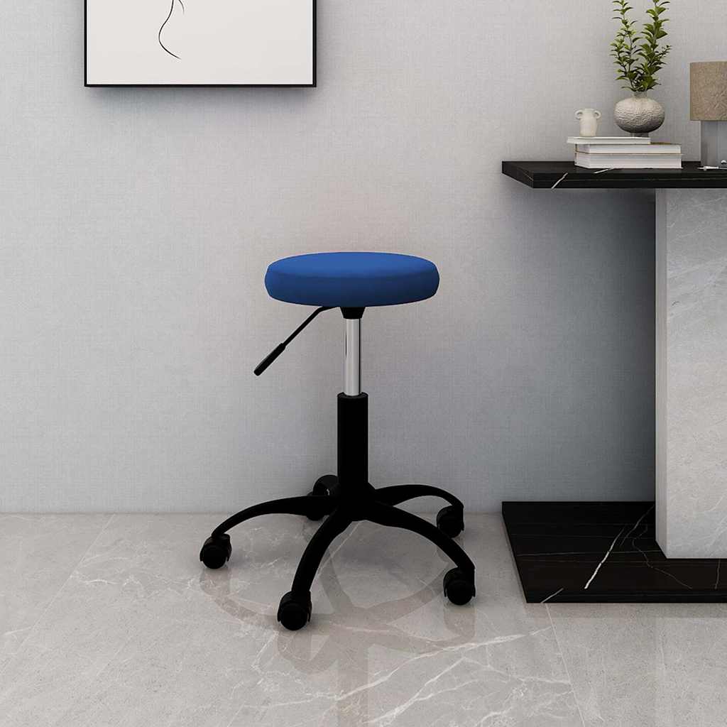 Vidaxl kantoorstoel draaibaar fluweel blauw