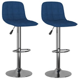 Vidaxl barkrukken 2 st stof blauw