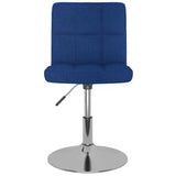 Vidaxl barkruk draaibaar stof blauw