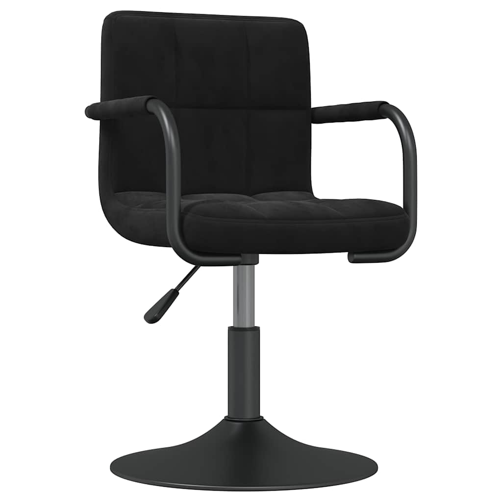 Vidaxl eetkamerstoelen draaibaar 2 st fluweel zwart