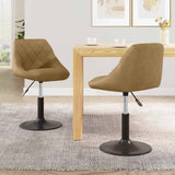 Vidaxl draa stoelen 2 pcs bruin 46 x 44 x 77,5 cm kunstleer