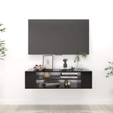 Vidaxl tv-hangmeubel 100x30x26,5 cm bewerkt hout zwart