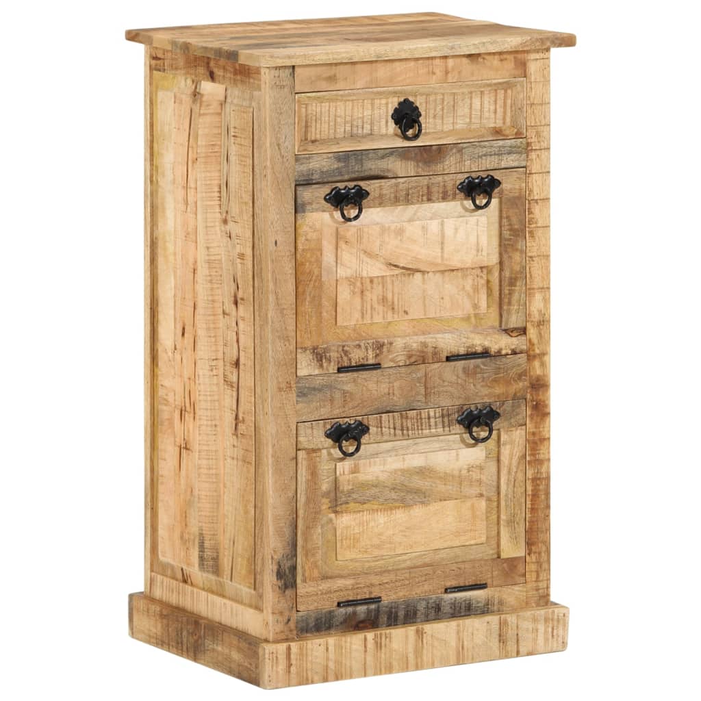 VidaXL shoe cabinet with drawer 4-layer solid rough mango wood