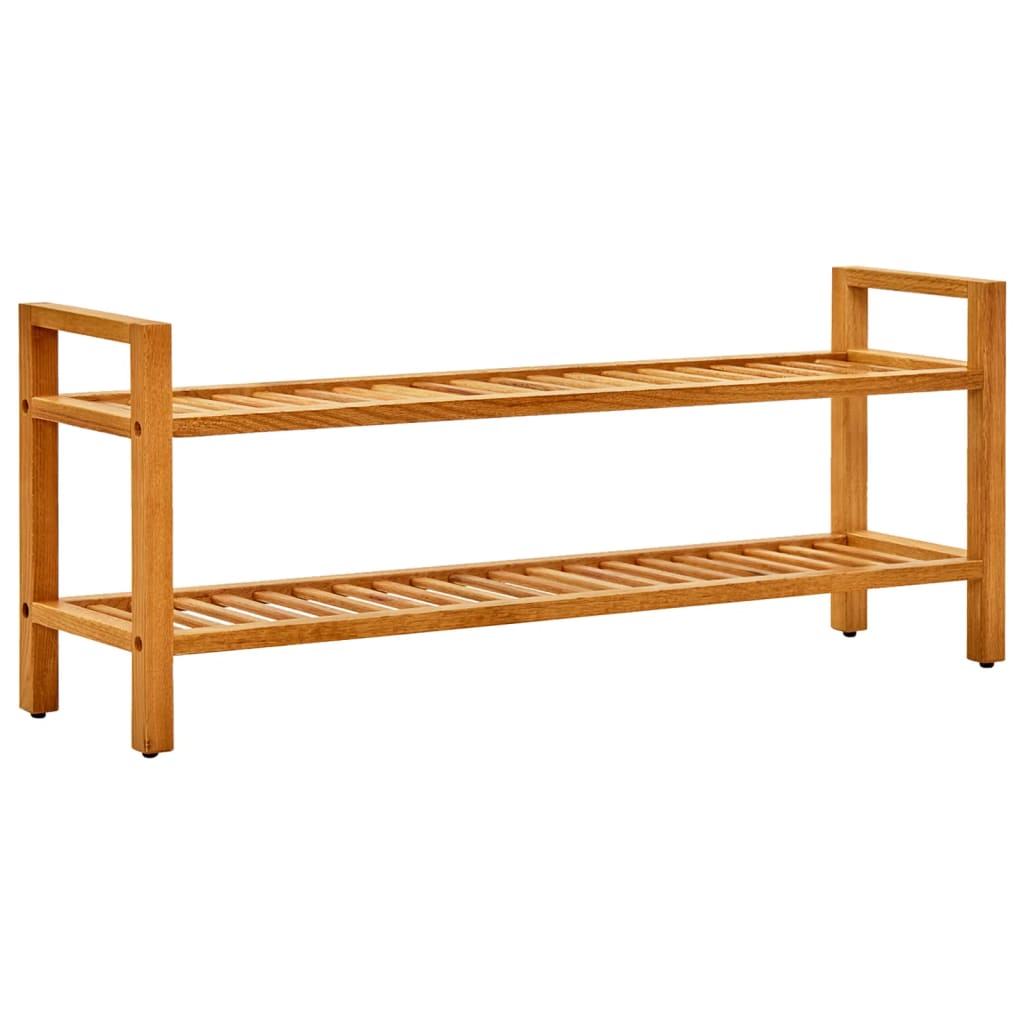 Vidaxl shoe rack with 2 shelves 100x27x40 cm solid oak