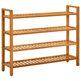 Rack de chaussures Vidaxl avec 4 étagères 100x27x80 cm Chêne solide