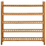 Rack de chaussures Vidaxl avec 5 étagères 100x27x100 cm Chêne solide