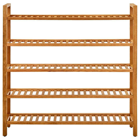 Rack de chaussures Vidaxl avec 5 étagères 100x27x100 cm Chêne solide