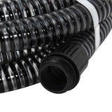 Vidaxl Sucking tuyau avec accouplements en laiton 1,1 '' 15 m PVC noir