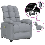 Vidaxl massagestoel elektrisch stof lichtgrijs