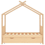 Vidaxl kinderbedframe met lade massief grenenhout 80x160 cm