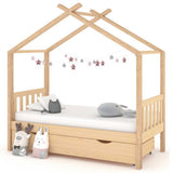 Vidaxl kinderbedframe met lade massief grenenhout 80x160 cm