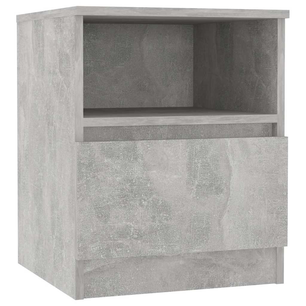 Vidaxl nachtkastjes 2 st 40x40x50 cm bewerkt hout betongrijs