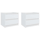 Vidaxl nachtkastjes 2 st 50x39x43,5 cm bewerkt hout wit