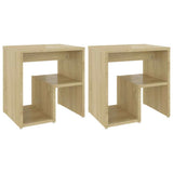 Vidaxl nachtkastjes 2 st 40x30x40 cm bewerkt hout sonoma eikenkleurig